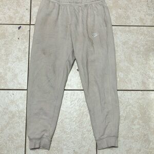 Nike Cream Sweatpants with Elastic Waistband